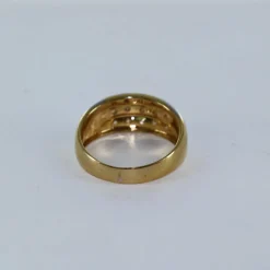 Bague bicolore 3 rangs de diamants
