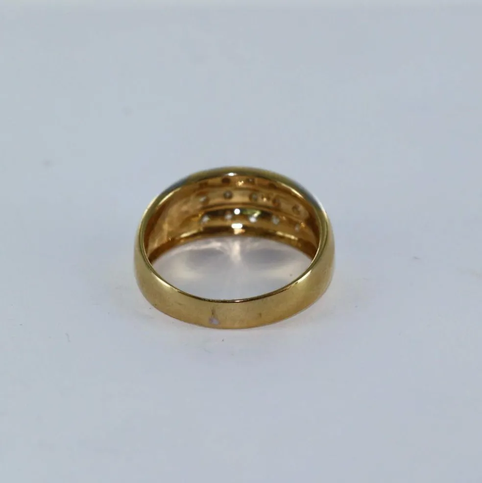 Bague bicolore 3 rangs de diamants