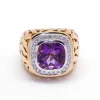 Bague bicolore AMÉTHYSTE avec diamants