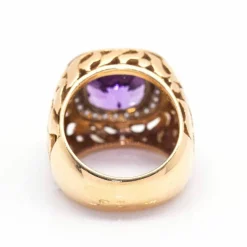 Bague bicolore AMÉTHYSTE avec diamants