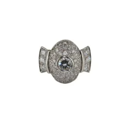 Bague bicolore Art Déco Diamants