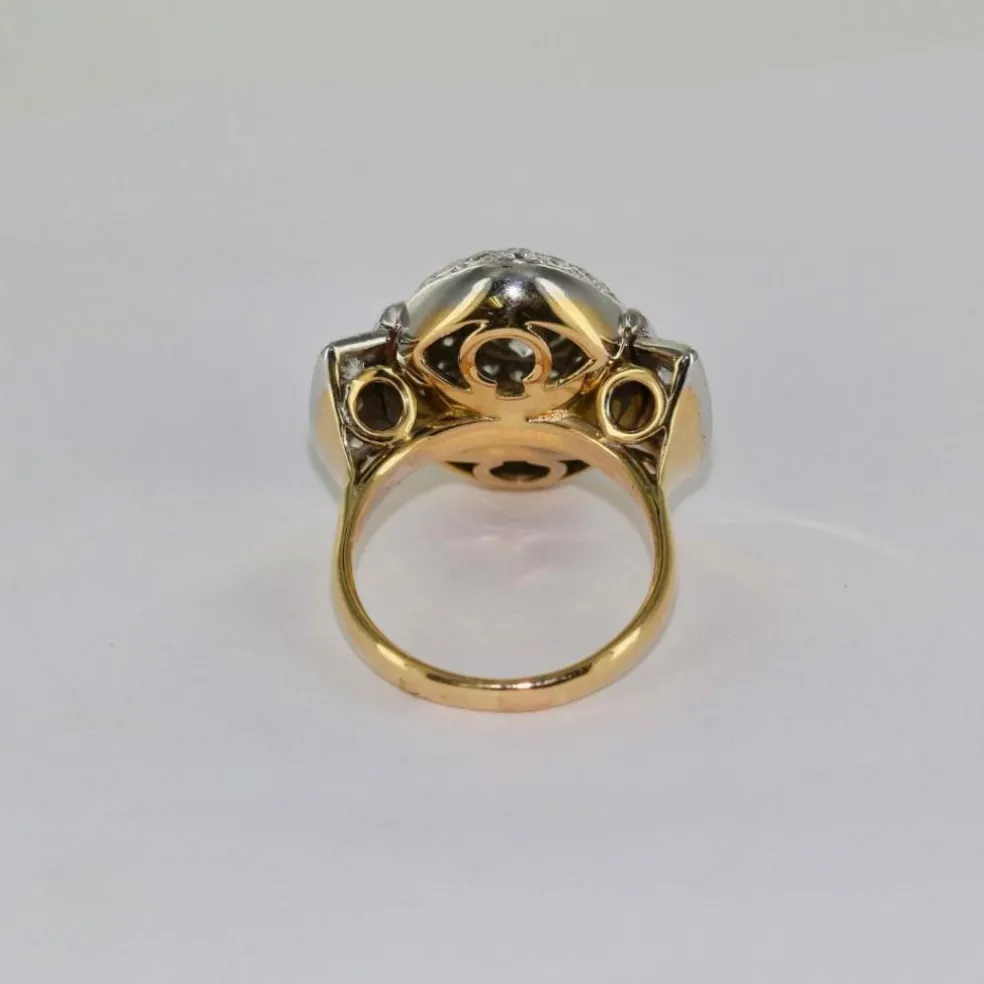 Bague bicolore Art Déco Diamants