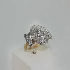 Bague bicolore Art Déco Diamants