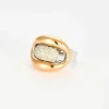 Bague bicolore diamants