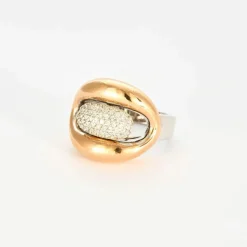 Bague bicolore diamants