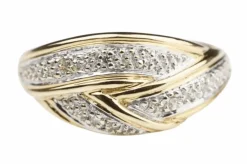 Bague bicolore diamants