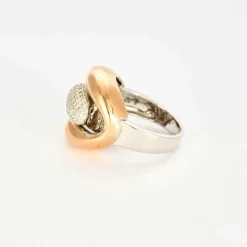 Bague bicolore diamants