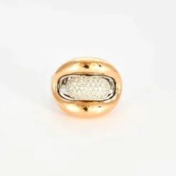 Bague bicolore diamants
