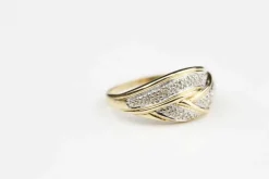 Bague bicolore diamants