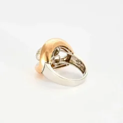 Bague bicolore diamants