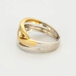 Bague bicolore diamants