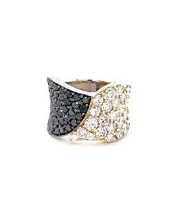 Bague Bicolore 18kt. élégance Diamants