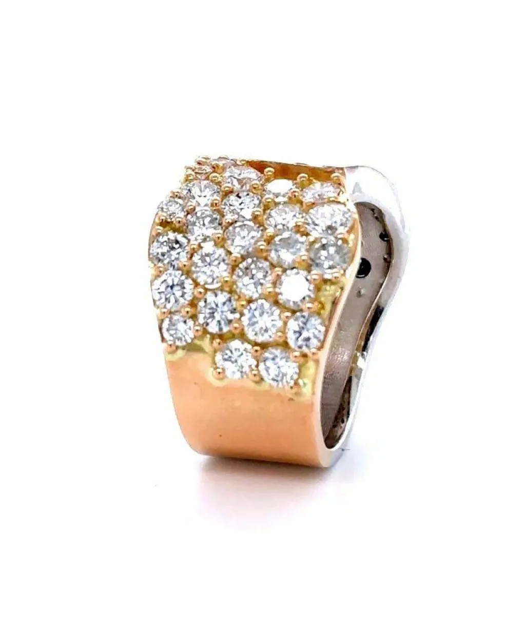 Bague Bicolore 18kt. élégance Diamants