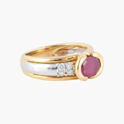 Bague Bicolore Rubis