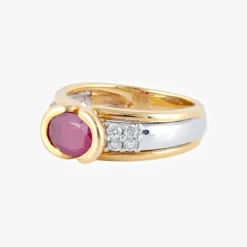 Bague Bicolore Rubis