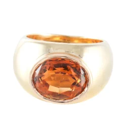 Bague bombée Citrine