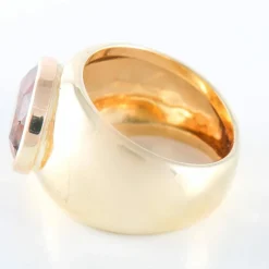 Bague bombée Citrine