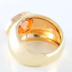 Bague bombée Citrine