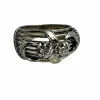 Bague bombée "mille fili" avec diamants, années 1950