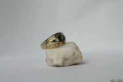 Bague Bombée or jaune et diamants