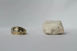 Bague Bombée or jaune et diamants