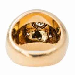 Bague Bombée Or rose Diamant
