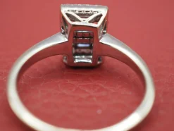 Bague boucle d'oreille diamant style Art déco