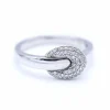 Bague Boucle en Or Blanc et Diamants