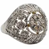 Bague boule Art Déco or blanc, diamant taille rose (circa 1920)