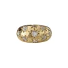 Bague boule constellation or jaune et diamants