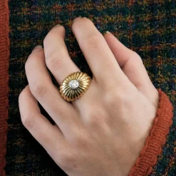Bague boule diamant