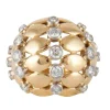 Bague Boule en or jaune, diamants