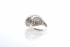 Bague boule Or blanc Diamants