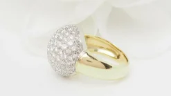 Bague boule Or jaune Diamants