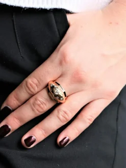Bague Boule Or rose Diamant