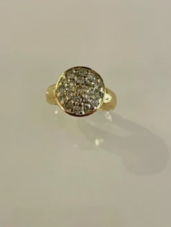 Bague Boule Pavée De Diamants