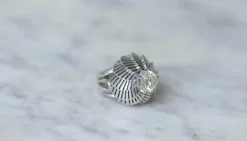 Bague Boule Spirale Diamant et Platine