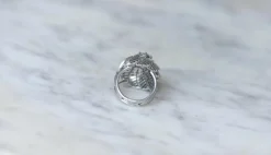 Bague Boule Spirale Diamant et Platine