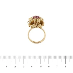 Bague bouquet avec rubis