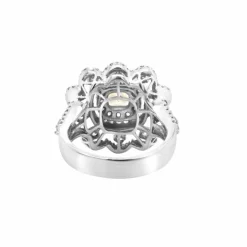 Bague Brillant Princesse Or Blanc et Diamant