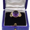 Bague cabochon améthyste