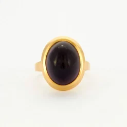 Bague Cabochon Améthyste Or Jaune