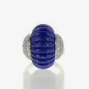 Bague cabochon lapis-lazuli Or Et Diamants