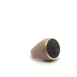 Bague Camée Bakélite Or Jaune