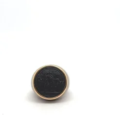 Bague Camée Bakélite Or Jaune