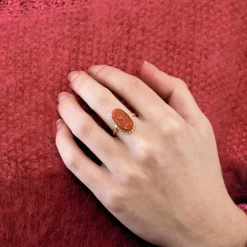 Bague Camée Corail