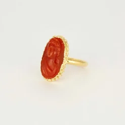 Bague Camée Corail