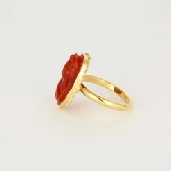 Bague Camée Corail
