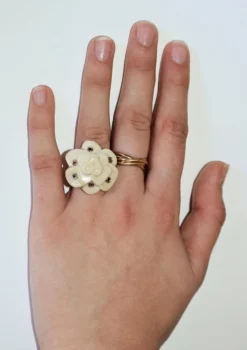 Bague Camélia Saphirs Et Améthystes