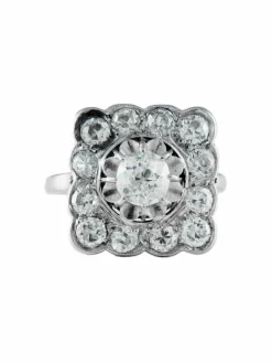 Bague Carrée Diamants